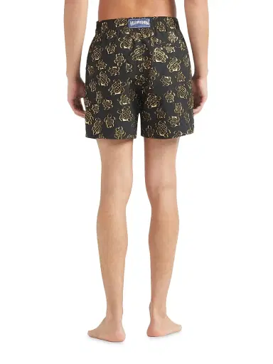 Vilebrequin Men's Metallic Jacquard Swim Shorts - Noir | Thumbnail 4