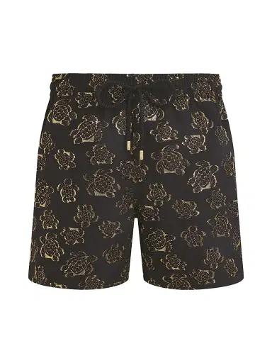 Vilebrequin Men's Metallic Jacquard Swim Shorts - Noir | Thumbnail 1