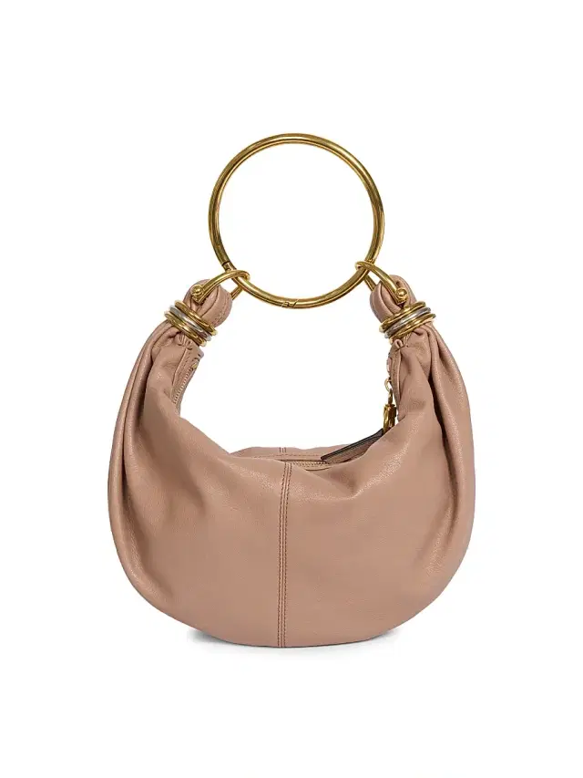 Chloé Women's  Bracelet Grained Leather Hobo Bag - Woodrose