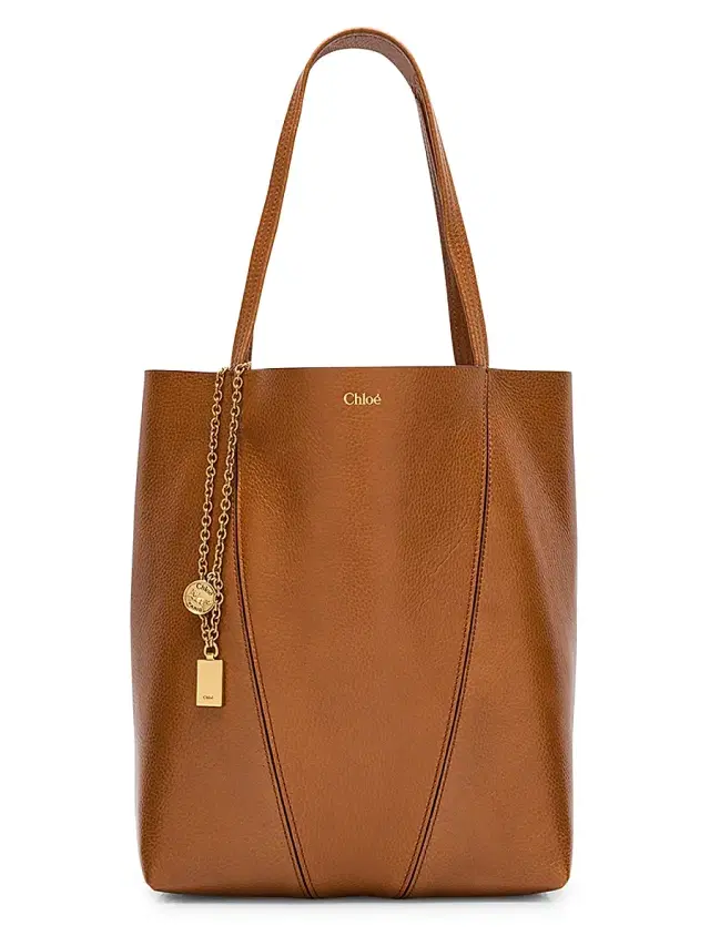 Chloé Women's  Spin Sweet Leather Tote Bag - Clay Brown