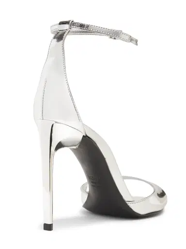Schutz Women's Scarlett 100MM Metallic Leather Stiletto Sandals - Prata - Size 11 | Thumbnail 3 Schutz Women's Scarlett 100MM Metallic Leather Stiletto Sandals - Prata - Size 11 | Thumbnail 3