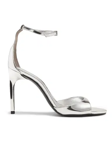 Schutz Women's Scarlett 100MM Metallic Leather Stiletto Sandals - Prata - Size 11 | Thumbnail 1 Schutz Women's Scarlett 100MM Metallic Leather Stiletto Sandals - Prata - Size 11 | Thumbnail 1