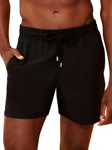 Vilebrequin Men's Unis Swim Trunks - Black | Thumbnail 4