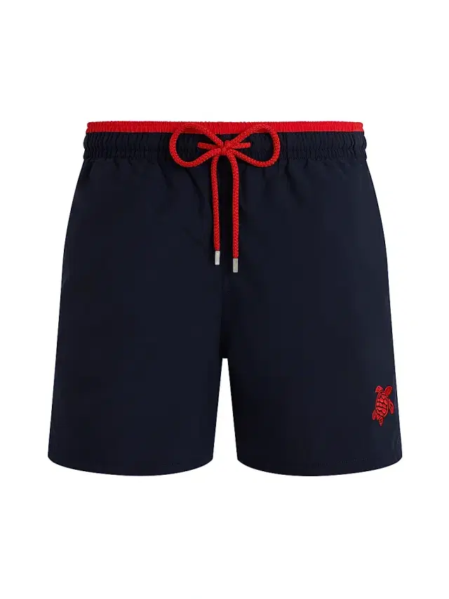 Vilebrequin Men's Unis Swim Shorts - Marine Rouge