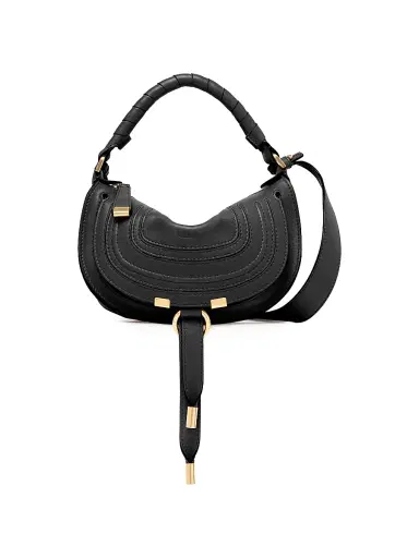 Chloé Women's Mini Marcie Leather Shoulder Bag - Black | Thumbnail 3