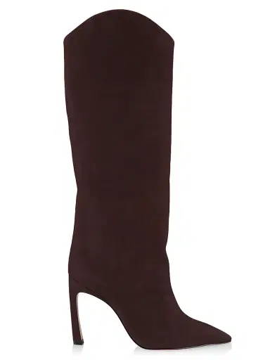 Schutz Women's Maryana Nubuck Knee-High Boots - Dark Chocolate - Size 11 | Thumbnail 1 Schutz Women's Maryana Nubuck Knee-High Boots - Dark Chocolate - Size 11 | Thumbnail 1