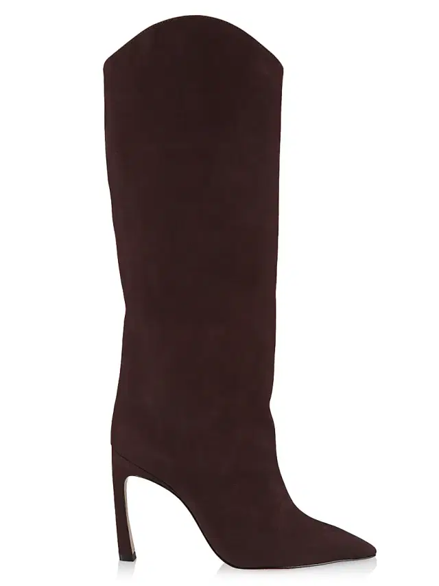Schutz Women's Maryana Nubuck Knee-High Boots - Dark Chocolate