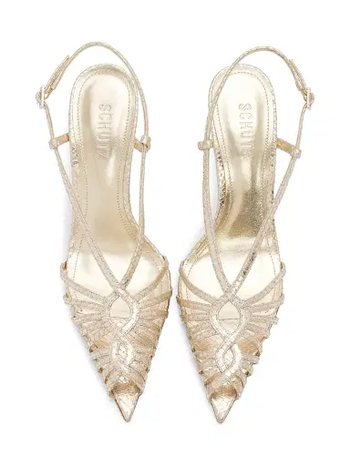 Schutz Women's Seraphine 110MM Snakeskin-Embossed Leather Peep-Toe Sandals | Thumbnail 6