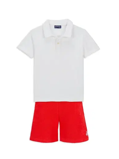 Vilebrequin Little Boy's & Boy's Terry Polo Shirt - White - Size 10 | Thumbnail 2