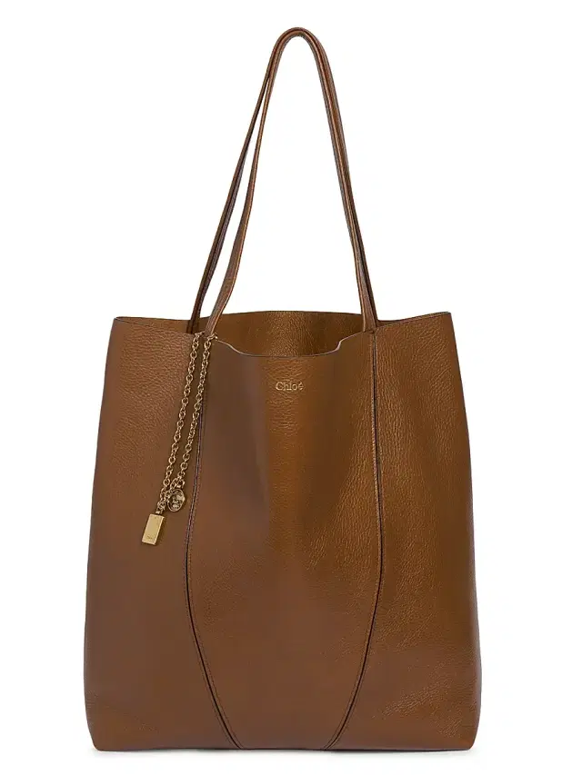 Chloé Women's  Spin Leather Tote Bag - Clay Brown