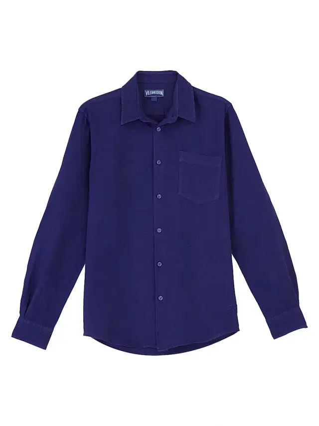 Men's Long-Sleeve Linen Shirt - Midnight