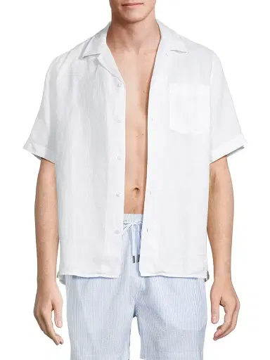 Vilebrequin Men's Charli Linen Shirt - White - Size XXXL | Thumbnail 3 Vilebrequin Men's Charli Linen Shirt - White - Size XXXL | Thumbnail 3