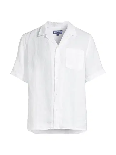 Vilebrequin Men's Charli Linen Shirt - White - Size XXXL | Thumbnail 1 Vilebrequin Men's Charli Linen Shirt - White - Size XXXL | Thumbnail 1