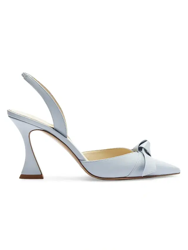 Alexandre Birman Women's Clarita Bell 85MM Leather Slingback Pumps - Serene Blue