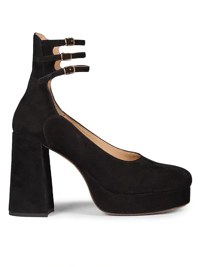 Chloé Women's Loti Suede Platform Pumps - Black