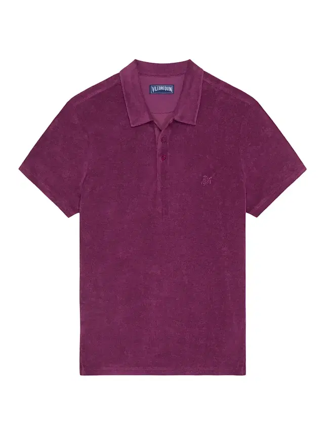 Vilebrequin Men's Terry Cloth Polo Shirt - Aubergine