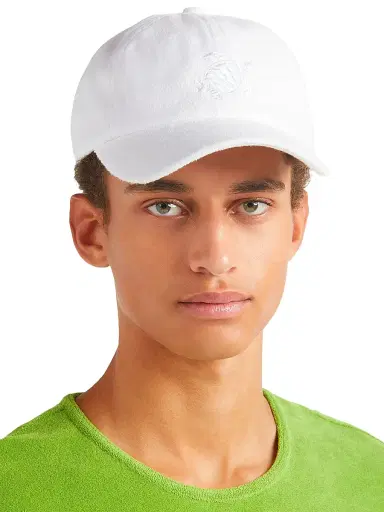 Vilebrequin Men's Terry Logo-Embroidered Baseball Cap - Blanc | Thumbnail 2