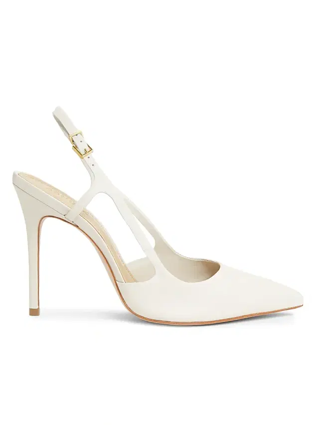 Schutz Women's Boris 0MM Leather Slingback Pumps - Pearl