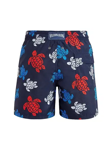 Vilebrequin Men's Multicolor Tortoise Swim Trunks - Navy Blue Marine | Thumbnail 3 Vilebrequin Men's Multicolor Tortoise Swim Trunks - Navy Blue Marine | Thumbnail 3