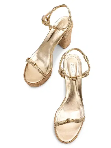 Schutz Women's Nara 100MM Leather Espadrille Platform Sandals - Platina - Size 10.5 | Thumbnail 4
