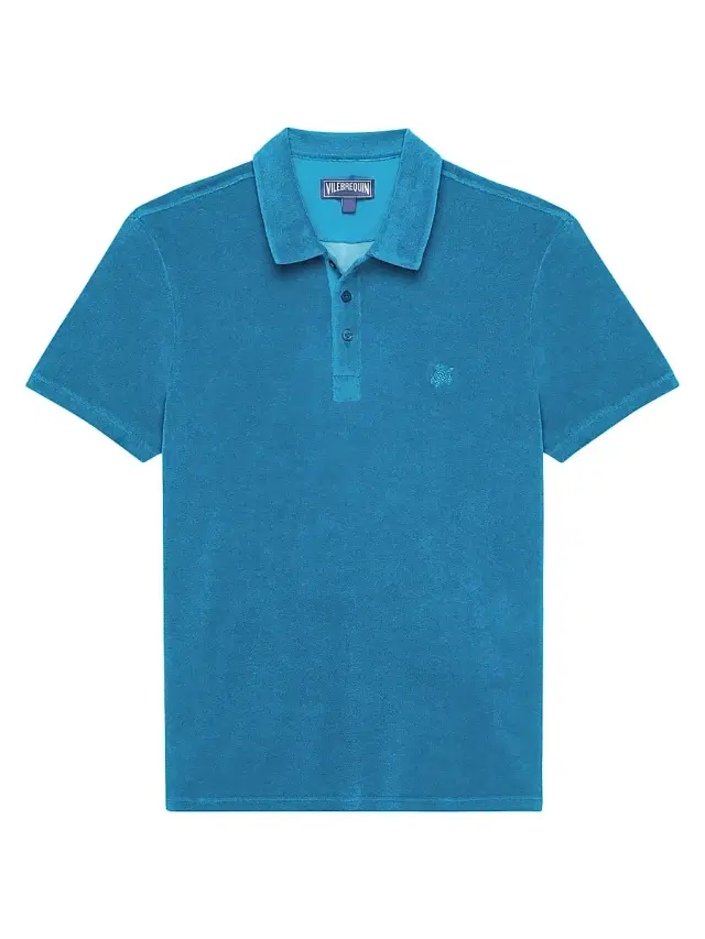 Vilebrequin Men's Terry Cloth Polo Shirt - Paon