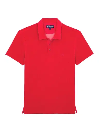 Vilebrequin Men's Terry Cloth Polo Shirt - Lipstick | Thumbnail 1