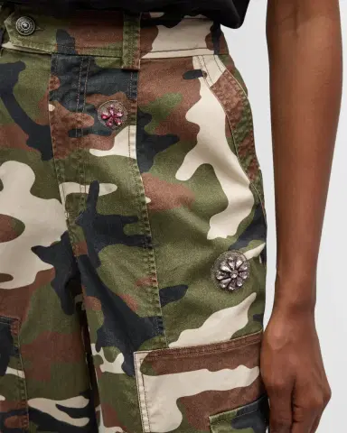 Cinq a Sept Love Camo Zola Embellished Twill Pants | Thumbnail 5