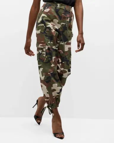 Cinq a Sept Love Camo Zola Embellished Twill Pants | Thumbnail 7