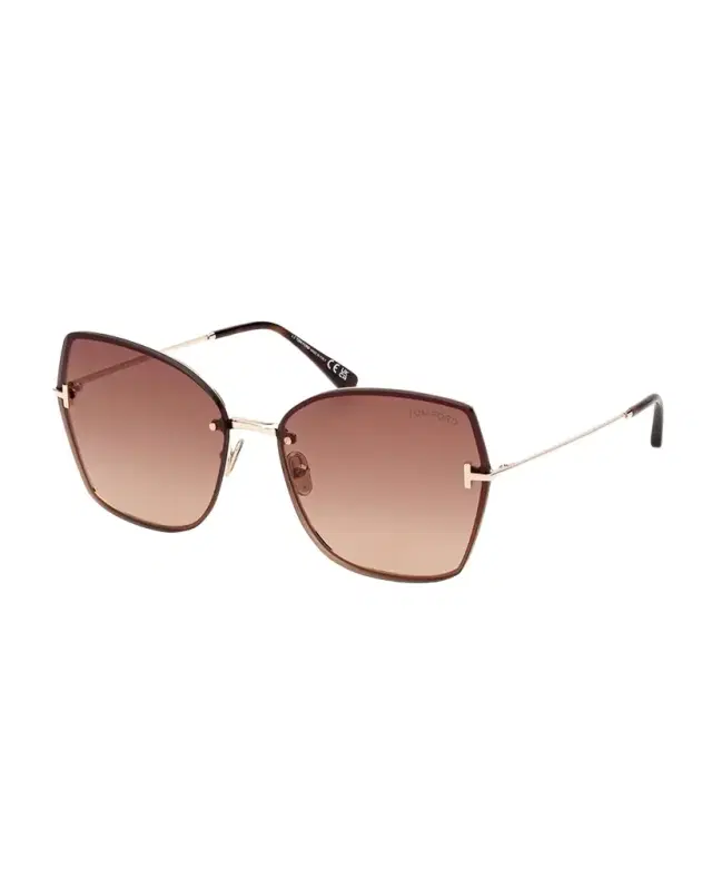 TOM FORD Nickie Metal Butterfly Sunglasses