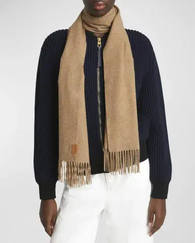 Loewe Fringed Cashmere Scarf | Thumbnail 2 Loewe Fringed Cashmere Scarf | Thumbnail 2