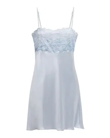 Christine Lingerie Bijoux Lace-Trim Silk Chemise | Thumbnail 1