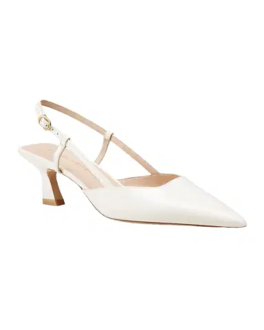 Stuart Weitzman 50mm Vinnie Leather Slingback Pumps | Thumbnail 1