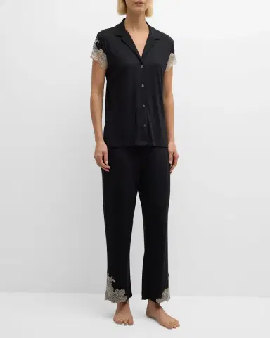 Natori Luxe Shangri-La Short-Sleeve Pajama Set | Thumbnail 2 Natori Luxe Shangri-La Short-Sleeve Pajama Set | Thumbnail 2