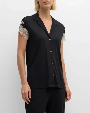 Natori Luxe Shangri-La Short-Sleeve Pajama Set | Thumbnail 4 Natori Luxe Shangri-La Short-Sleeve Pajama Set | Thumbnail 4