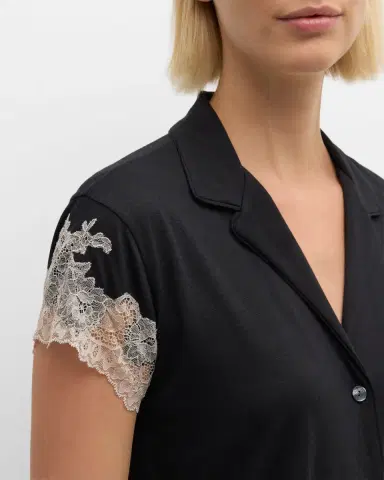 Natori Luxe Shangri-La Short-Sleeve Pajama Set | Thumbnail 5 Natori Luxe Shangri-La Short-Sleeve Pajama Set | Thumbnail 5