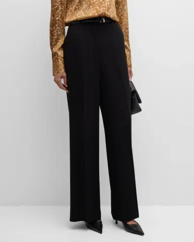 Lafayette 148 New York Thames Wide-Leg Crepe Pants | Thumbnail 4