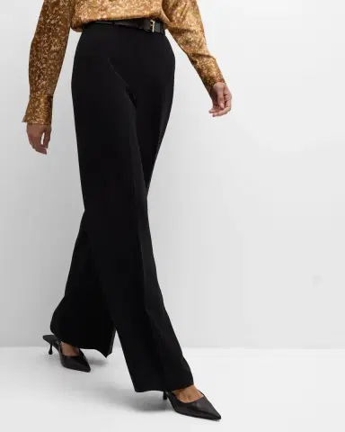 Lafayette 148 New York Thames Wide-Leg Crepe Pants | Thumbnail 7