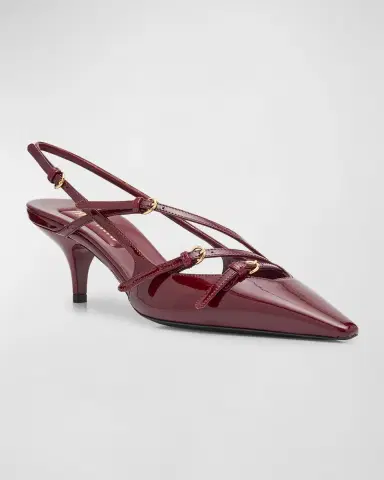 Miu Miu Patent Buckle-Trio Slingback Pumps | Thumbnail 3 Miu Miu Patent Buckle-Trio Slingback Pumps | Thumbnail 3