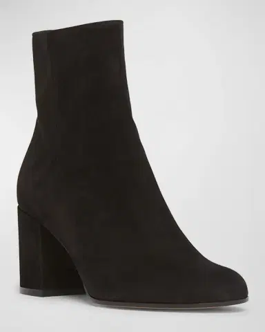 Gianvito Rossi Joelle Suede Block-Heel Booties | Thumbnail 2 Gianvito Rossi Joelle Suede Block-Heel Booties | Thumbnail 2