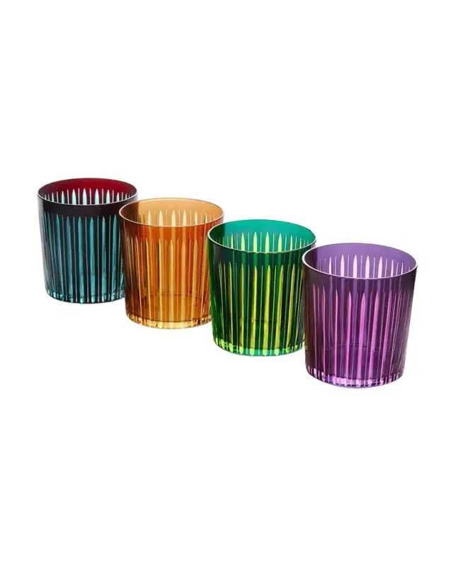 L 'Objet Prism Double Old Fashioned Glasses, Set of 4