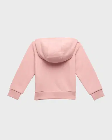 Moncler Girl's Embroidered Logo-Print Hoodie | Thumbnail 2