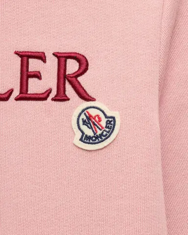 Moncler Girl's Embroidered Logo-Print Hoodie | Thumbnail 3