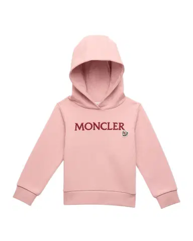 Moncler Girl's Embroidered Logo-Print Hoodie | Thumbnail 1