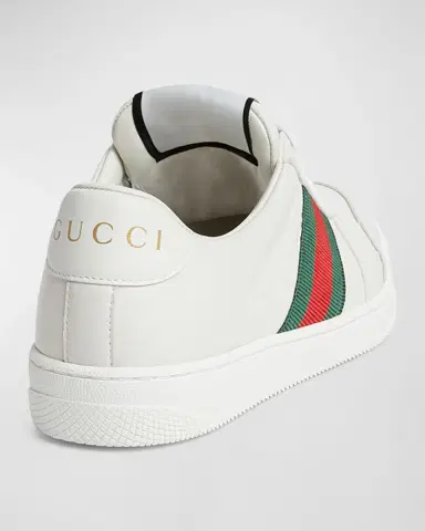 Gucci GG Embossed Leather Low-Top Sneakers | Thumbnail 3