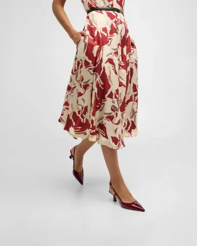 Stuart Weitzman Vinnie Patent Kitten Slingback Pumps | Thumbnail 2