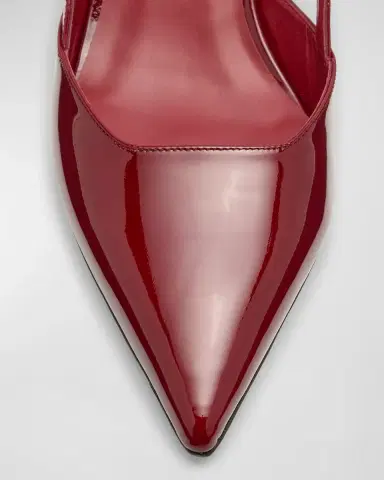 Stuart Weitzman Vinnie Patent Kitten Slingback Pumps | Thumbnail 6