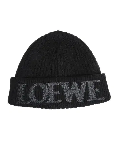 Loewe Blurred Logo Wool Beanie | Thumbnail 1 Loewe Blurred Logo Wool Beanie | Thumbnail 1