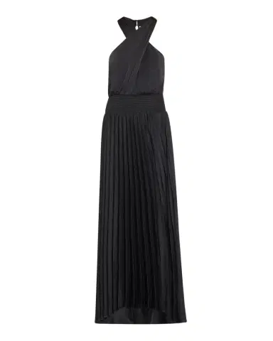 Ramy Brook Arina Pleated Halter Midi Dress | Thumbnail 1