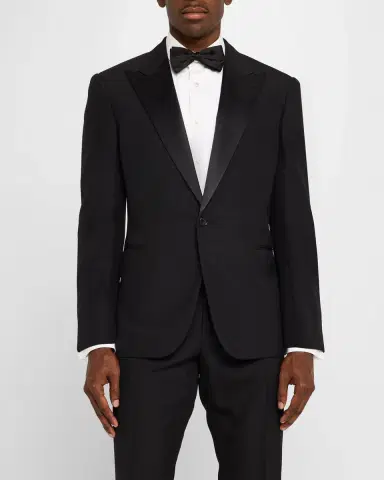 Ralph Lauren Purple Label Men's Gregory Hand-Tailored Wool Peak Tuxedo | Thumbnail 4 Ralph Lauren Purple Label Men's Gregory Hand-Tailored Wool Peak Tuxedo | Thumbnail 4