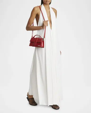 Jacquemus Le Grand Bambino Leather Top Handle Flap Bag | Thumbnail 4 Jacquemus Le Grand Bambino Leather Top Handle Flap Bag | Thumbnail 4